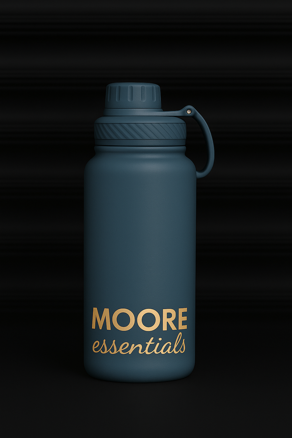 MOORE Essentials Water Bottle - Slate Blue (32 oz)