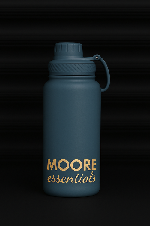 MOORE Essentials Water Bottle - Slate Blue (32 oz)