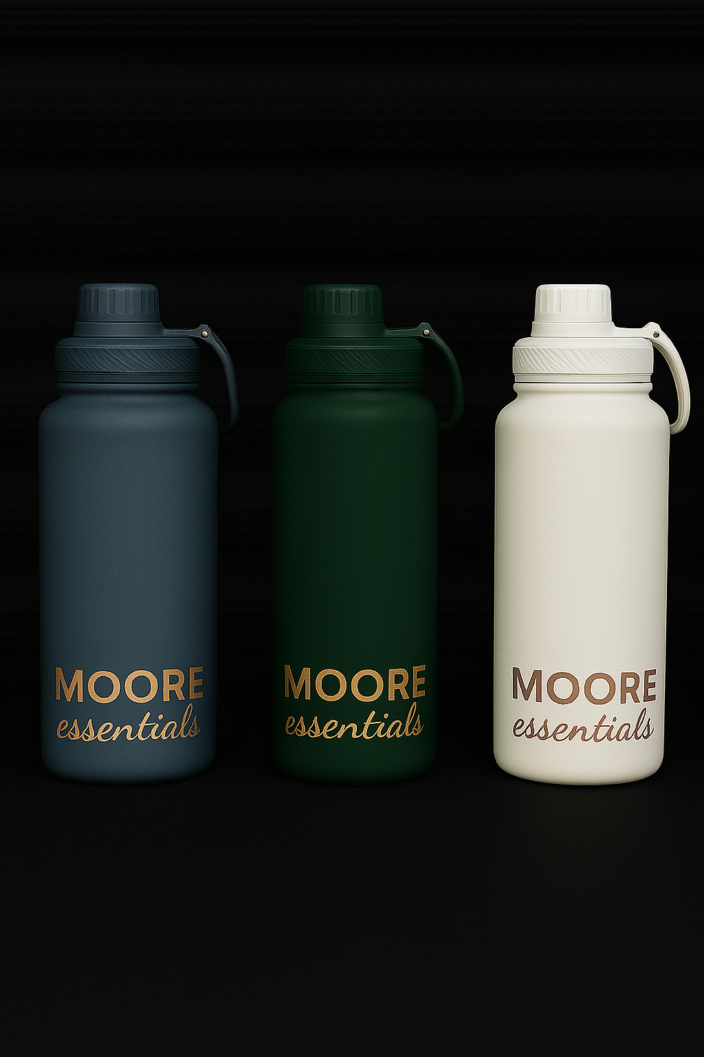 MOORE Essentials Water Bottle - Olive Green (32 oz)